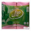 "Eco-Line" Бумага туалетная ароматизированная "Розовая"(4 рулона)